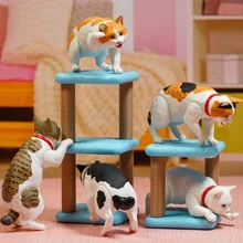Gashapon Capsule Toy Cute Cats Model Joints Movable Kitten Animal Figurine Action Figure Scene Table Decoration