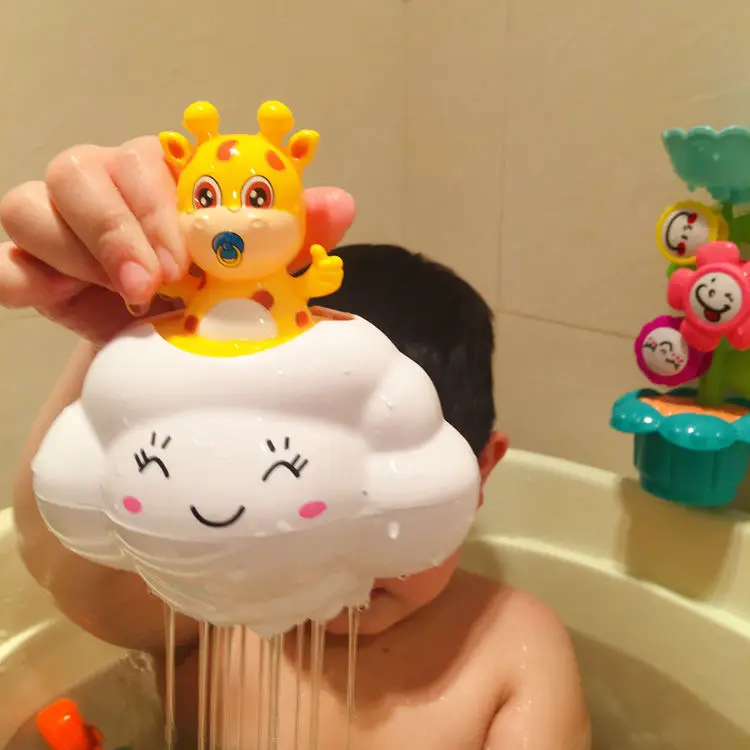 

New Children's Water Playing Toy Deer Cloud Rain Principle Cartoon Toy Baby Shampoo Bath Shower baby toy