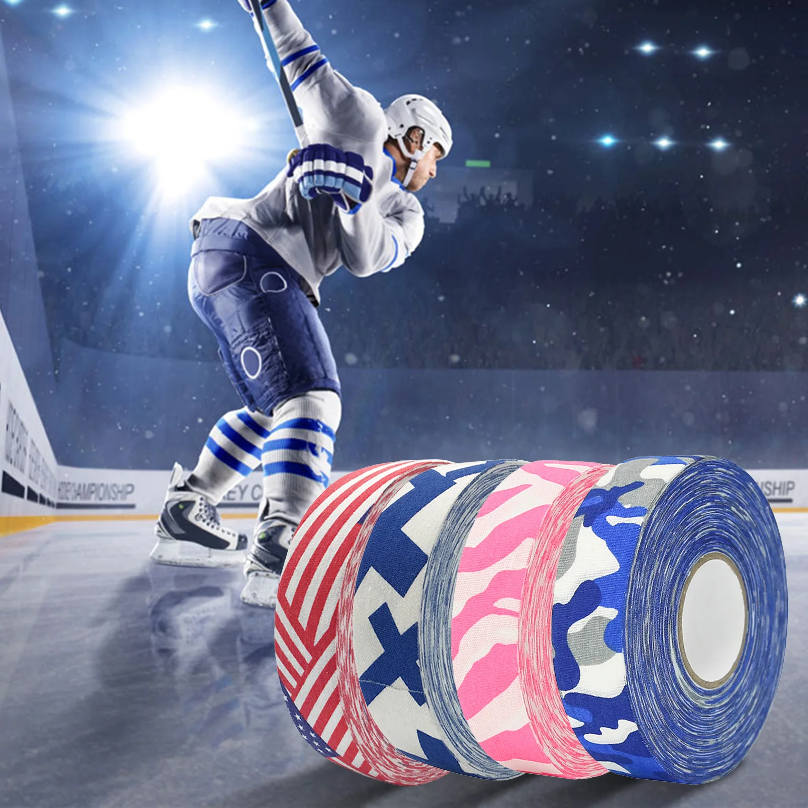 

Hockeytape Ice Hockey Transparent Sports Tape High Stick Non Slip Ball Club Elbow Golf Safety Cotton Enhances Ice Field Tape