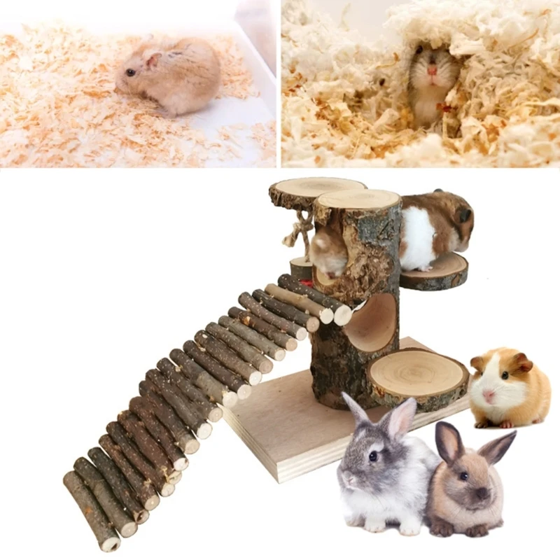 Универсальная игрушка-лестница для хомяка комбинированный набор деревянных