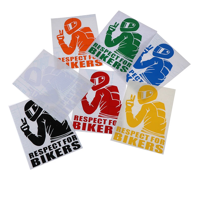 

Auto Stickers Motorfiets Auto Styling Decoratie Respect voor Fietsers Sticker op Auto Vinyl Grappige 3D Stickers