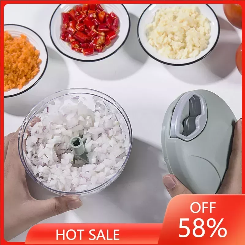 

Garlic Chopper Manual Rotate Vegetable Cutter Chopper Slicer Fruit Garlic Crusher Kitchen Gadget Blenders Meat Grinder