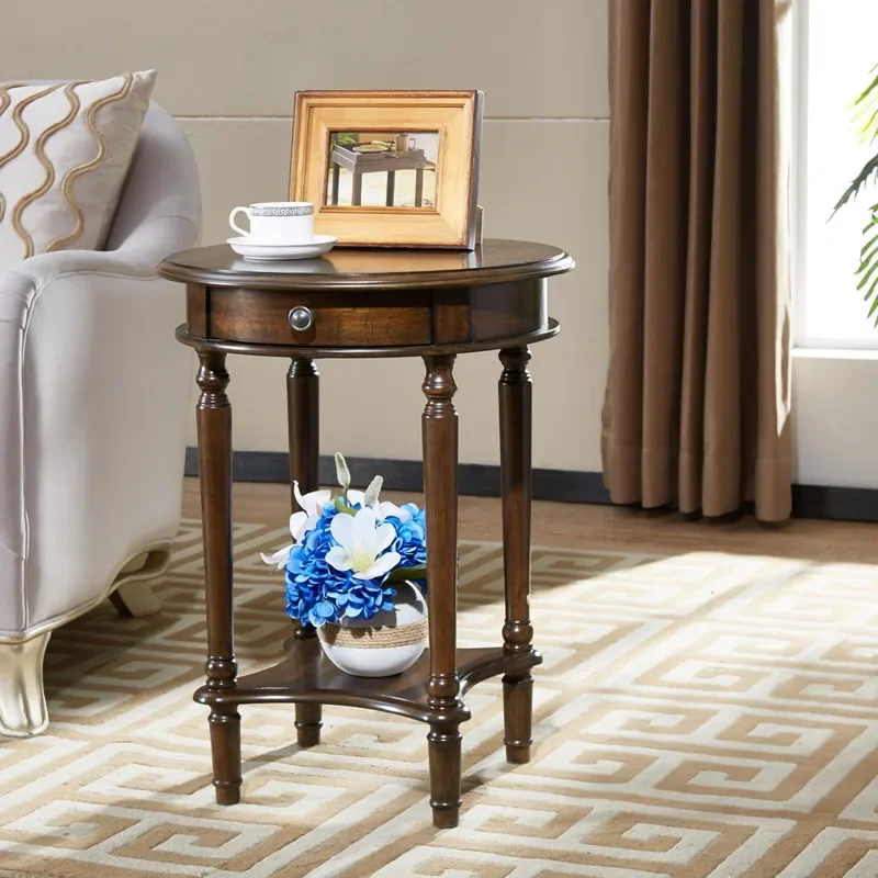 Уникальный винтажный боковой столик коридор скандинавский ноутбук ретро