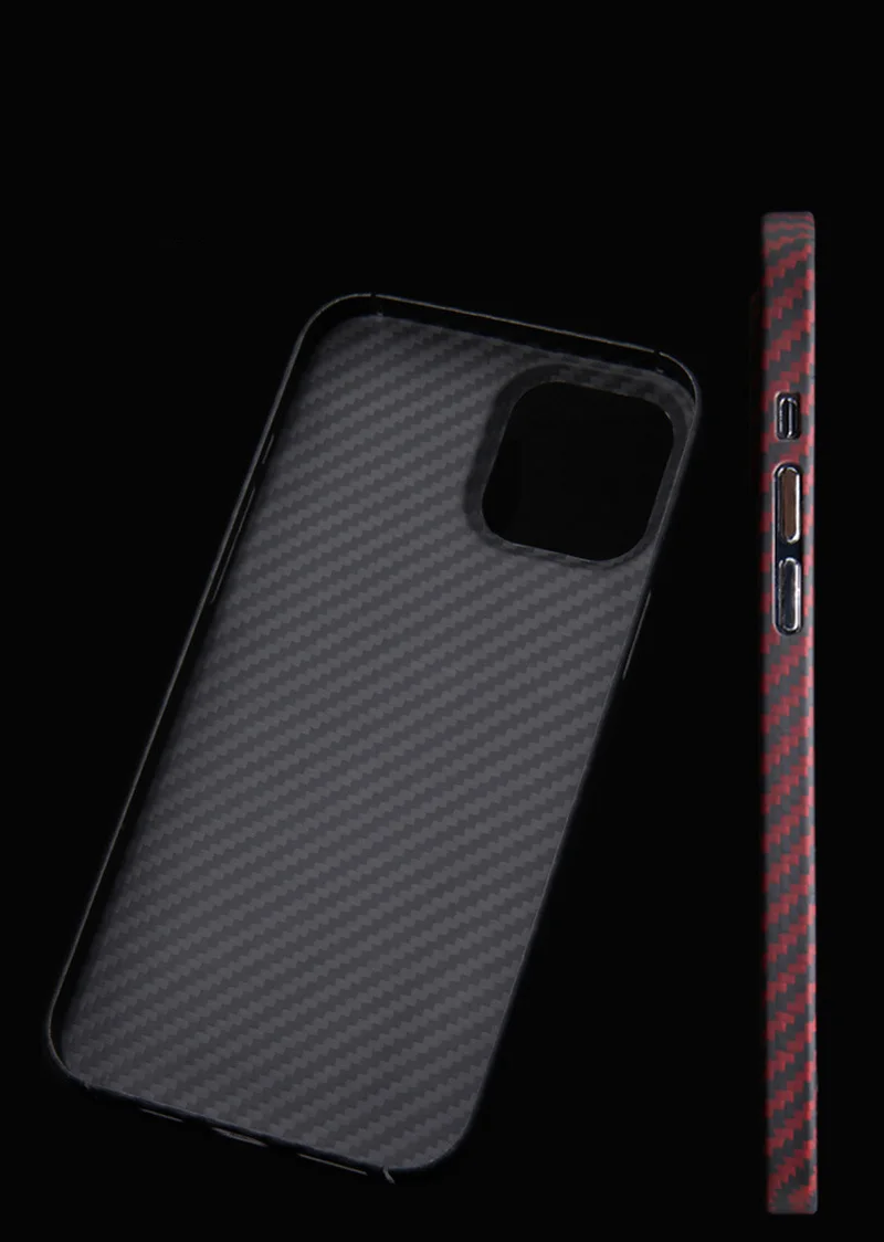 

New Real Carbon Fiber Case for Iphone 12 Pro Max Mini Case Rugged Anti Drop Aramid Fiber Cover Iphone 12 Phone Hard Back Cover