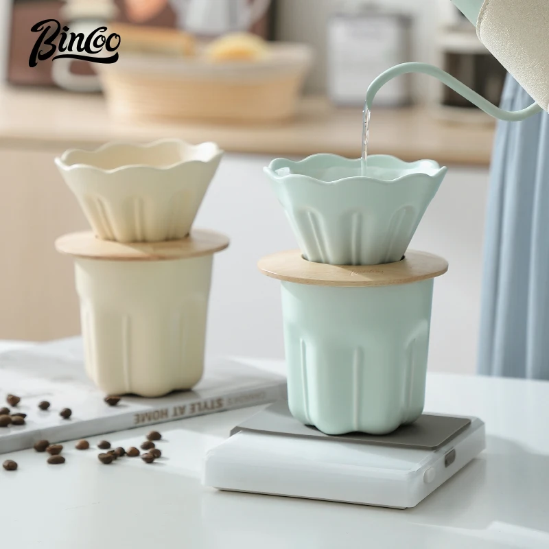 Керамический кофейный сервиз Bincoo Petal для ручного приготовления изысканная