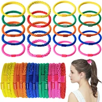 20 pcset 0 5cm simple girls solid color rubber band ponytail holder elastic hair bands fashion scrunchie hair accessories