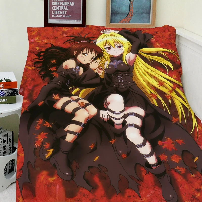 

Домашние товары японское аниме To Love Ru супер мягкое бархатное плюшевое покрывало современное художественное одеяло для дивана плед для путе...