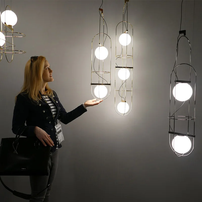 

europe crystal glass ball scandinavian e27 pendant light ceiling decoration luxury designer chandelier lighting kitchen light