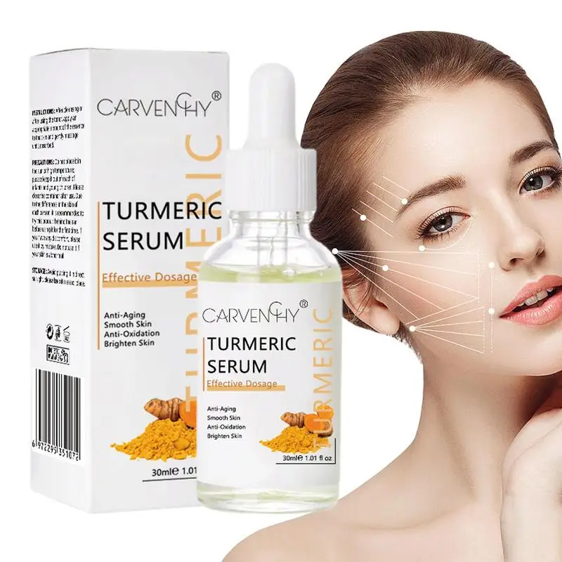 

Turmeric Oil Face Whitening Serum Lightening Acne Dark Patches Anti-aging Bright Skin Acne Dark Spot Corrector Skin Care 1 Fl Oz