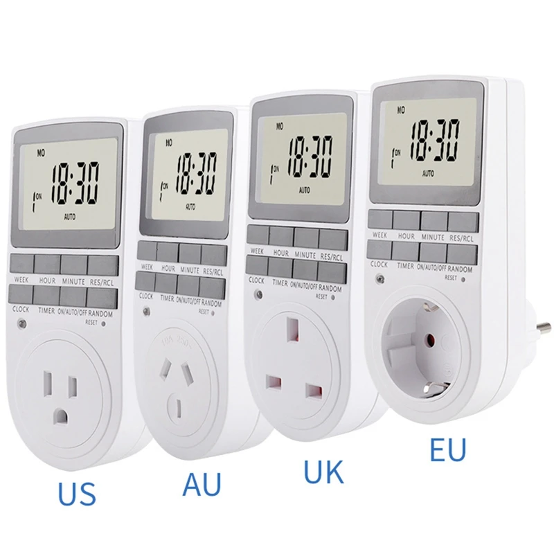 

Electronic Digital Timer Switch Socket Kitchen Timer Outlet Programmable Timing Socket Control