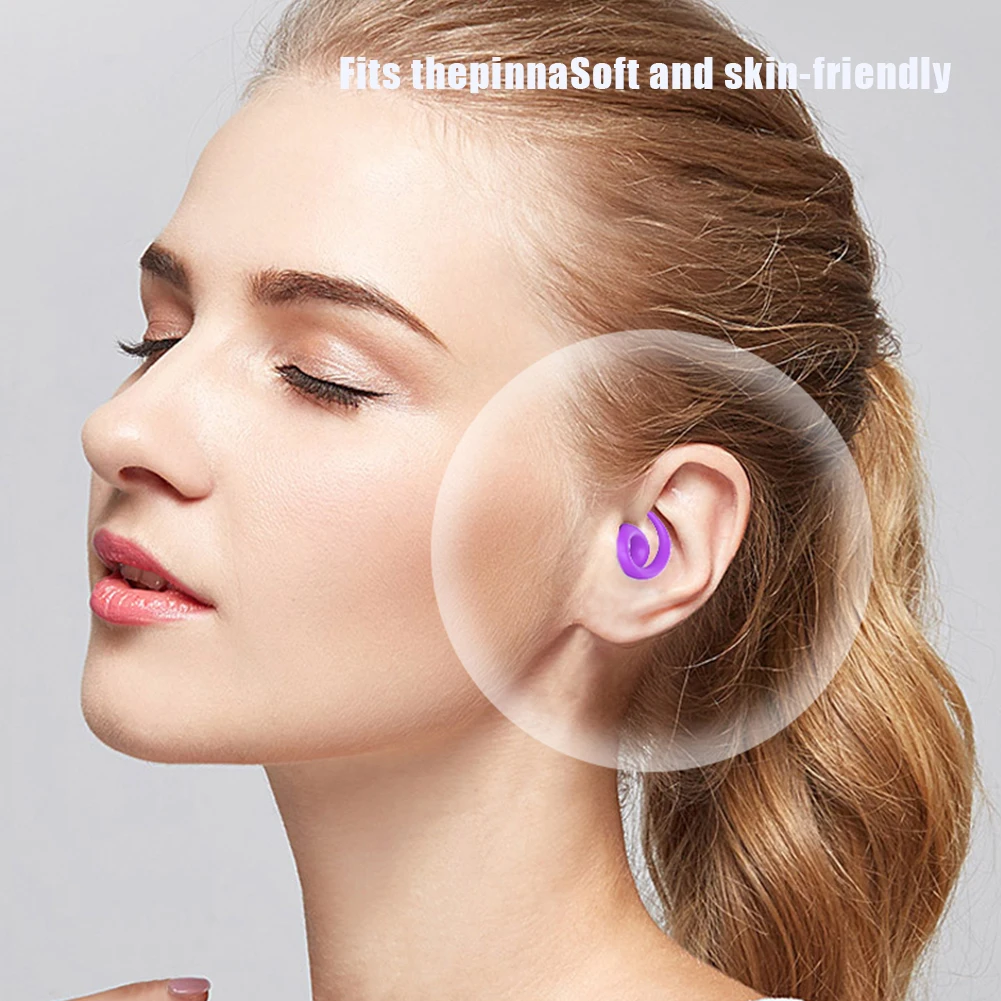 1Pair Soft Silicone Earplugs Noise Reduction Earplug Anti-Noise Sleeping Ear Plug for Travel Sleep Promotion Study Protector |