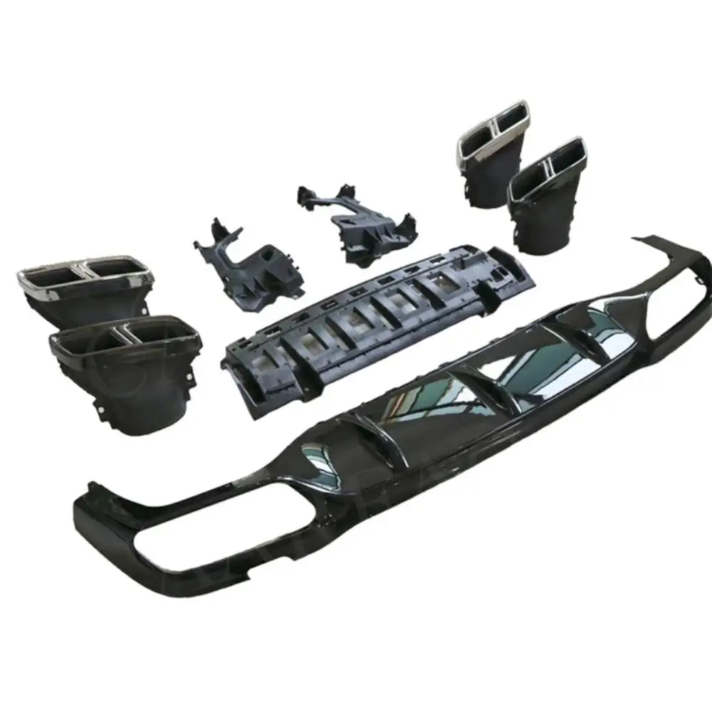 Задний диффузор спойлер-бампер с насадками для выхлопных газов Benz E Class C238 E200 E300 E53