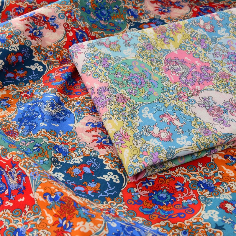 bawełniana tkanina popelinowa do szycia ręcznie robiona odzież DIY sukienka szelki koszula udekoruj druk cyfrowy obrotowa