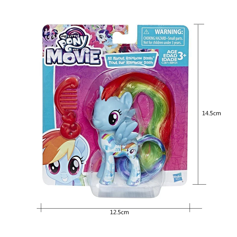 Фигурка Hasbro My Little Pony Anime размером 8 см Рейнбоу Дэш и Флаттершай для девочек Фигурки Action Игрушка Детский подарок на День Рождения