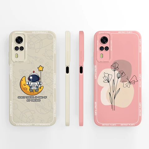 Для Vivo Y51 Y51A Y53S Y31 Y33 Чехол Изысканная задняя крышка для телефона Vivo Y 51(2020) Y 31 (2021) Мягкий жидкий силиконовый чехол