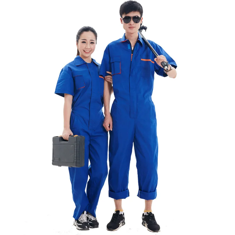 

Fashion Men Multi Pocket Cargo Overalls Short Sleeve Bib Pants Zipper Rompers Jumpsuit Labor Coveralls Mechanic Uniform Workwear