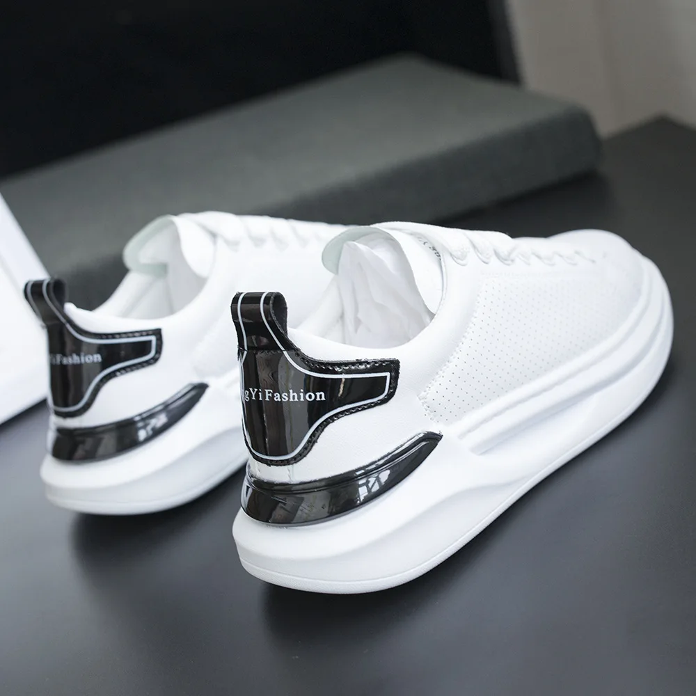 

New autumn white shoes, men's sports shoes, couple's casual shoes, thick-soled sneakers, tennis shoes, women's running shoes