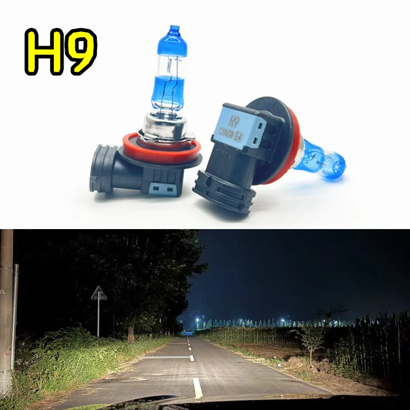 

2 шт. H9 65 Вт 4000 К Универсальный теплый желтый свет 12 В автомобильный ночной ходунок галогенная лампа авто передняя фара дальнего света противотуманная лампа