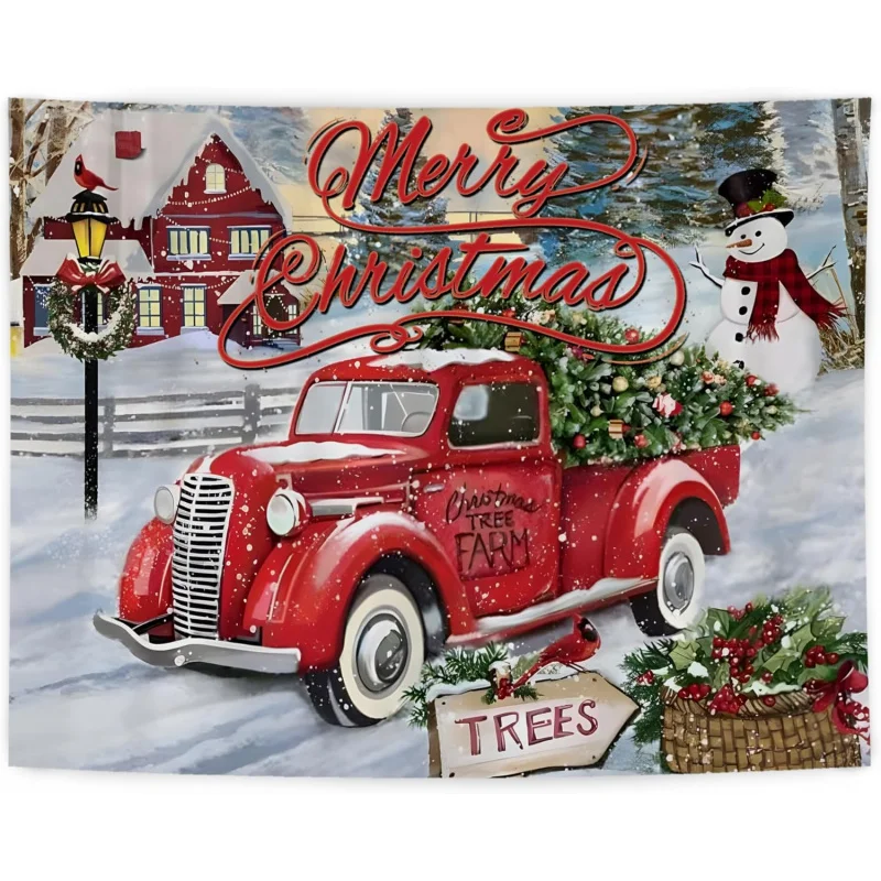 Рождественский гобеленРождественское treevintage украшение для дома спальни