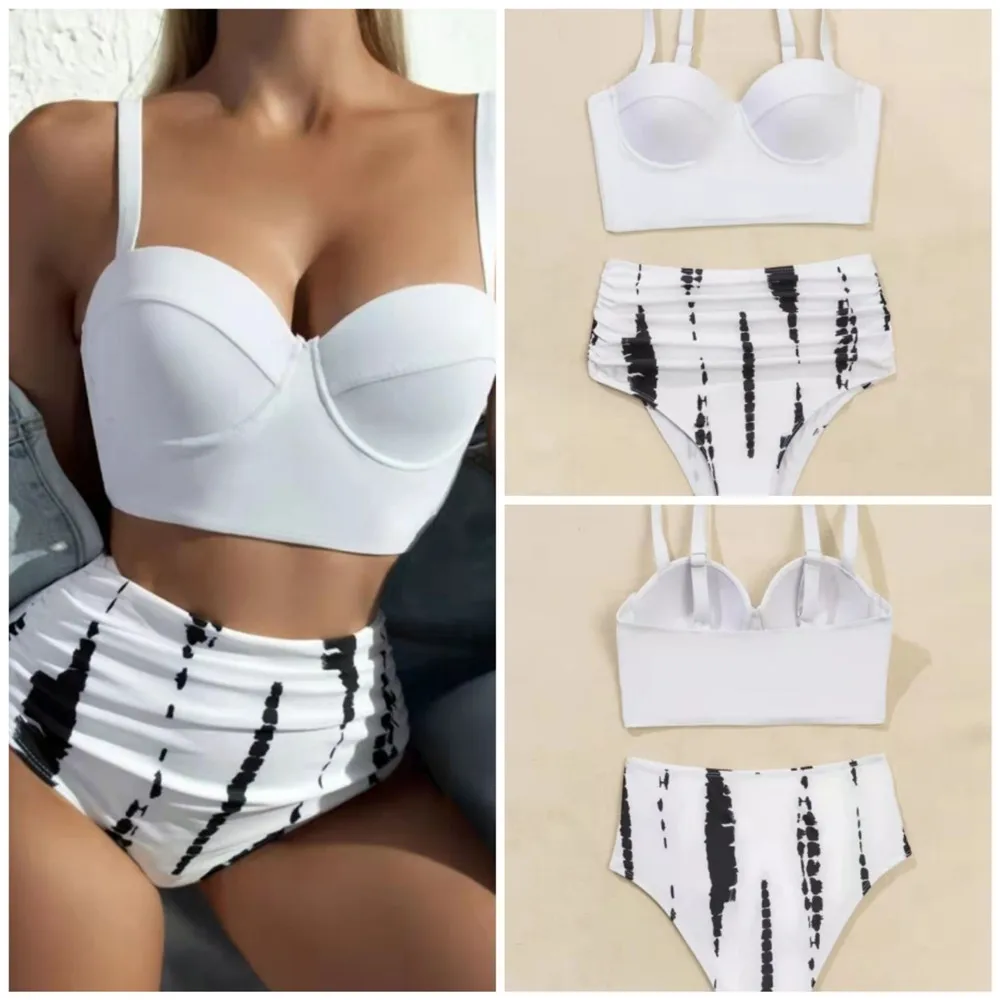 

Женский купальник-бикини, новинка 2022, сексуальный купальник-бикини с высокой талией и разрезом, Летний Пляжный купальный костюм для отпуска