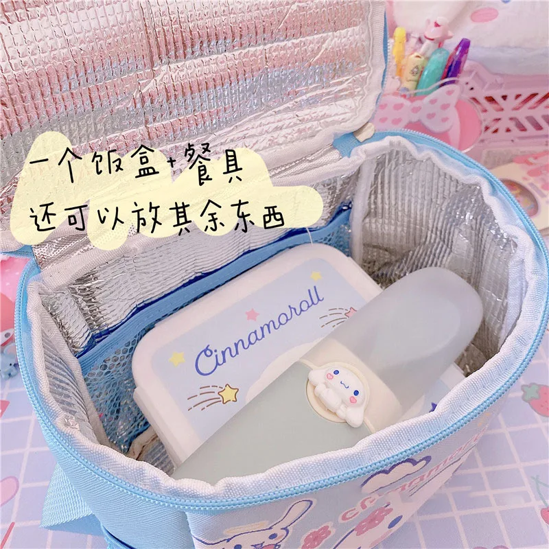 My Melody Kuromi Cinnamoroll Kawaii PU водонепроницаемая мультяшная изоляционная сумка для