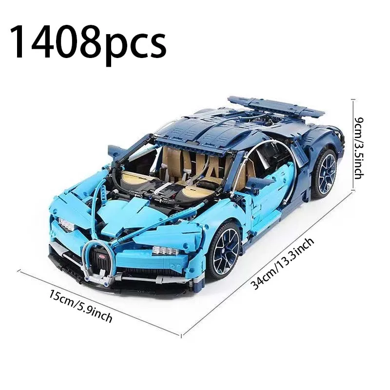 1408 Шт. Суперскоростной Спортивный Автомобиль Набор Технических Строительных