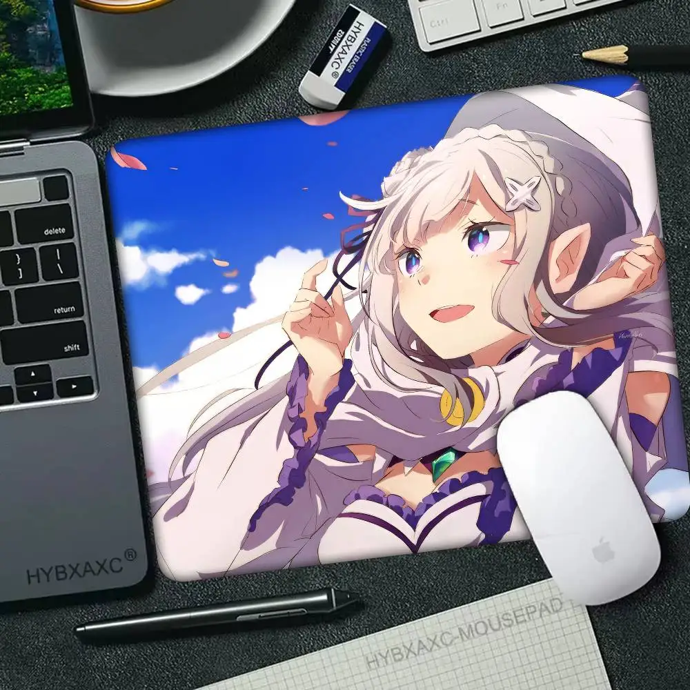 Фото Коврик для мыши Anime Re Zero Starting Life In Another World Small LockEdge для геймеров, прямоугольный, противоскользящий, резиновый, для компьютерного стола №4