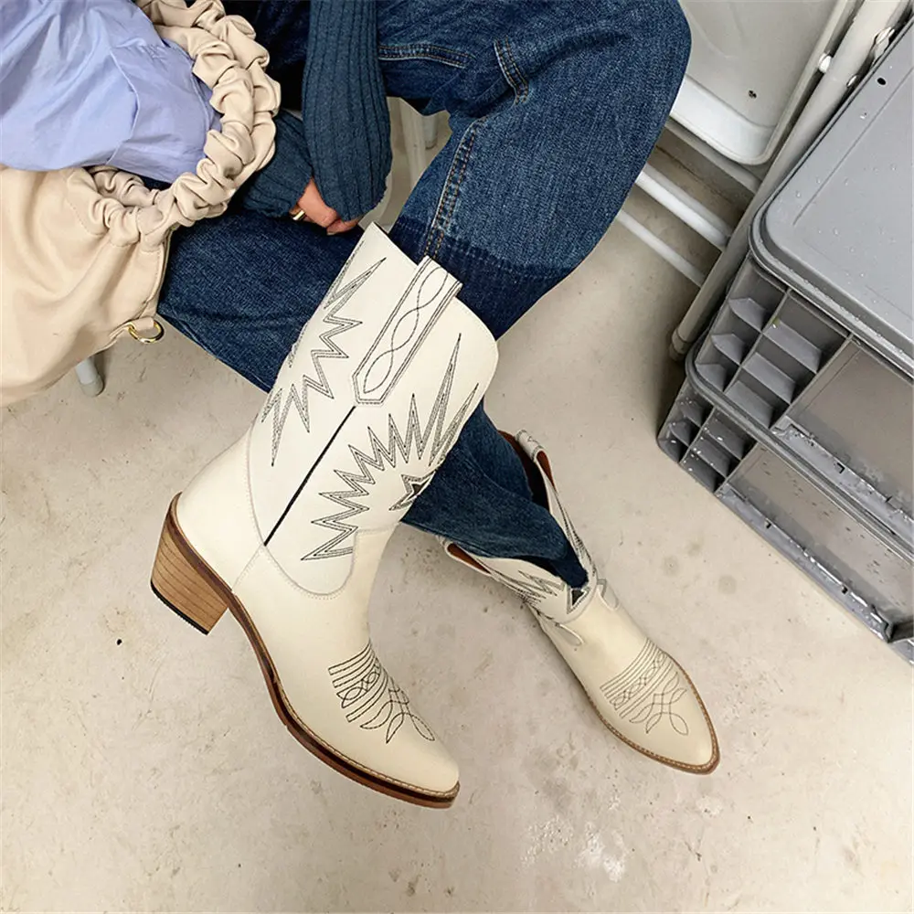 

Женские ботинки до середины икры KarinLuna, брендовые дизайнерские ботинки из натуральной воловьей кожи, обувь для весны и осени, 2022