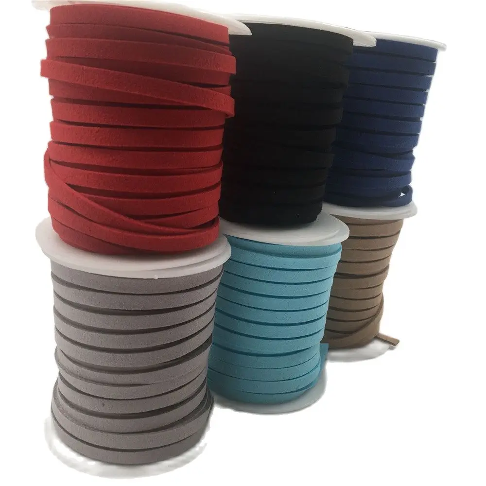 5 мм ярдов плоский плетеный кожаный ремень из искусственной замши Корейский