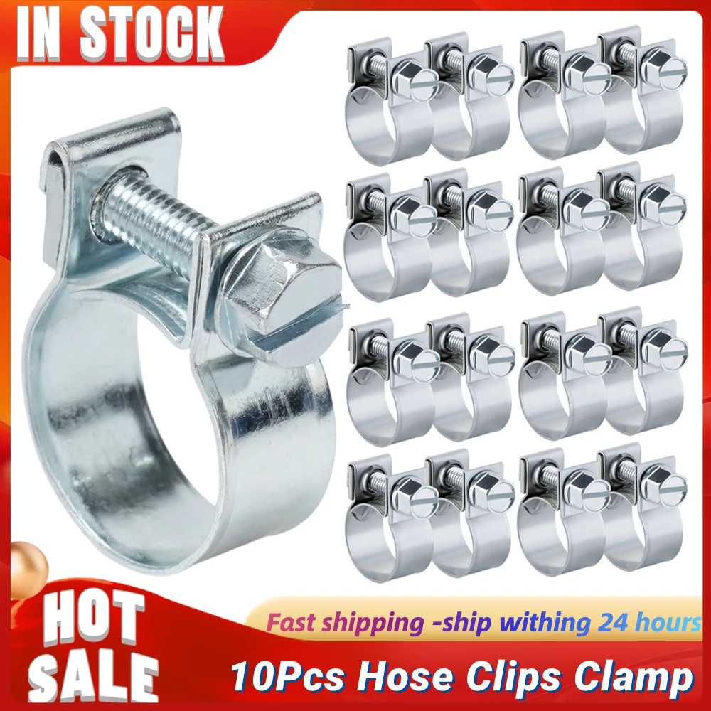 

Зажим для шланга 7-9 мм 9-11 мм, металлическая крепежная труба из углеродистой стали для ЦПУ, воды, воздуха, газа, зажим для крепления шлангов, 10 шт.