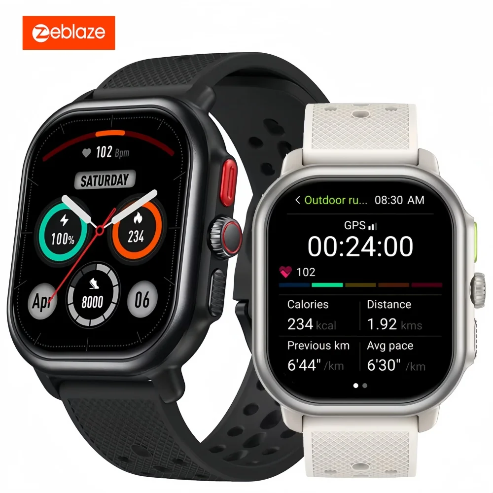 Фото Zeblaze Beyond 3 PRO GPS Смарт-часы для мужчин, женщин и детей Встроенный GPS-маршрут BT Calling Спорт Фитнес Спящий reloj inteligente №1