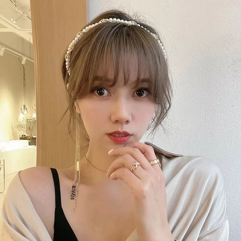 

Wedding Hair Accessories Bride Pearl Headband Gold Head Band Bridal Flower Hair Jewelry Princess Hairband Party Handmade Gifts