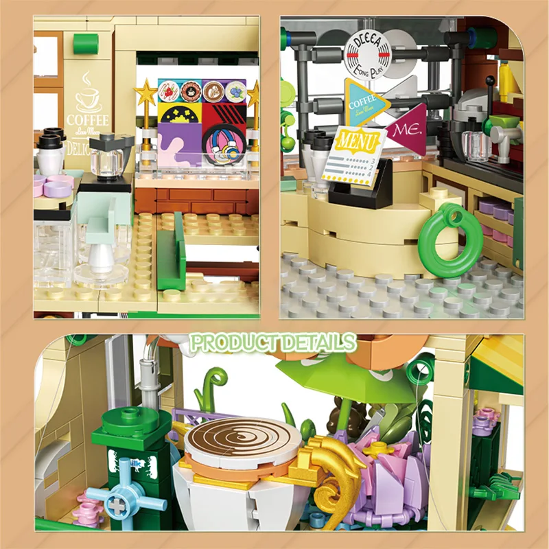 Креативный вид на улицу свадебный салон садовый дом кофейня модель строительные