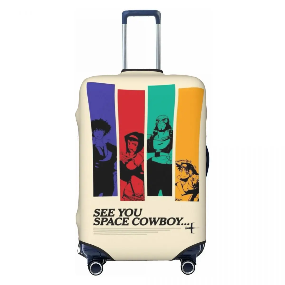 Фото Custom Cowboy Bebop Anime Luggage Cover Protector Cute Cartoon Manga   Travel Suitcase Covers for 18-32 Inch №1