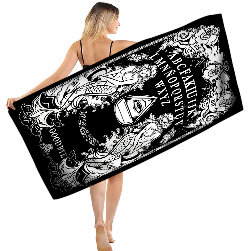 

Blue Illusionary Daytime World Of Magic And Optical Illusions Mermaid The All Seeing Eye Ouija Quick Drying Towel By Ho Me Lili