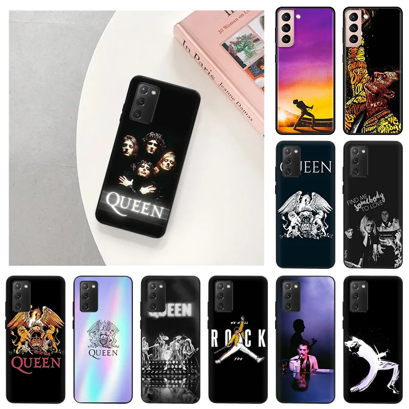 

For Samsung S22 Case Soft Freddie Mercury Queen Band Cover For Galaxy S21 S20 FE S10 Plus Note 20 Ultra 10 Lite 9 8 Phone Case