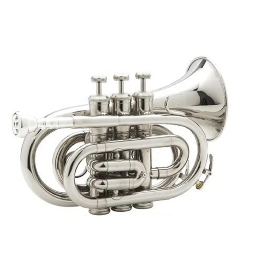 

Accept OEM High Quality Cheap Nickel Pocket Trumpet For Students