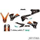 Для KTM EXC 125 200 250 300 400 450 525 EXC 2004 2005 2006 2007 полный графический Набор наклеек, наклейки с индивидуальным номером и именем