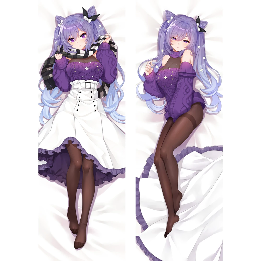 

Cute Keqing Double-Sided Printed Hugging Body Pillowcase Game Genshin Impact Dakimakura Case Manga Cushion Cover X'mas Gifts