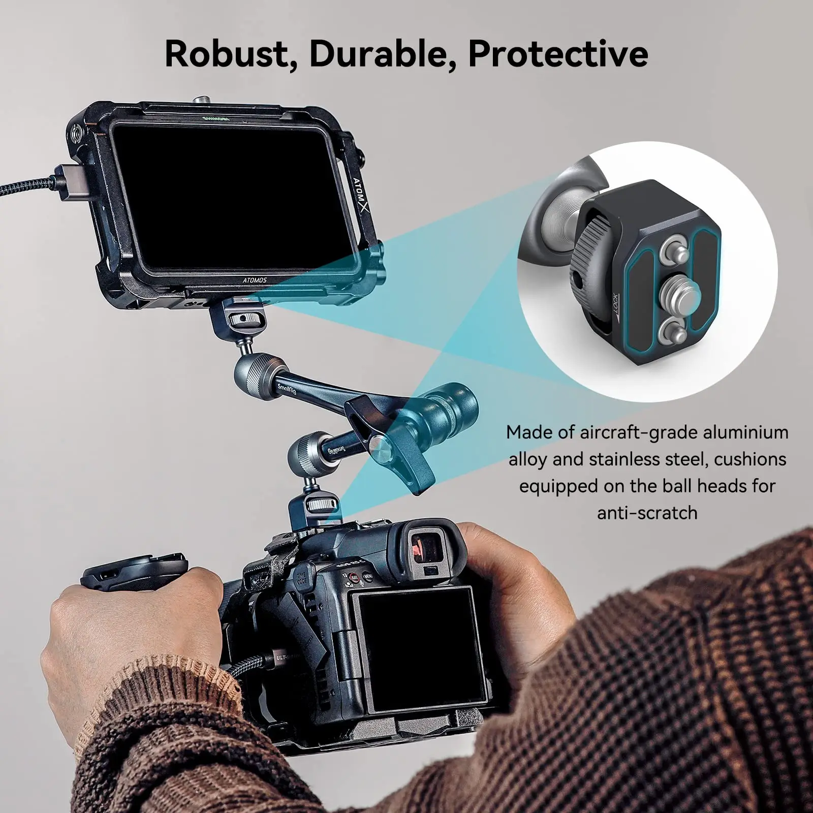 Рукоятка с розеткой SmallRig, 11 дюймов, регулируемая на 360 °, волшебная рукоятка для монитора DSLR, светильник ка, аксессуары для Светодиодный меры,... (art.: 3920bfe2b35fa) - 3920bfe2b35fa
