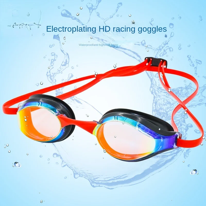 

Professional Silica Gel Diving Glasses Racing Spectacles Plating Waterproof Anti-Fog Swim Glasses Competition Swimming Goggles