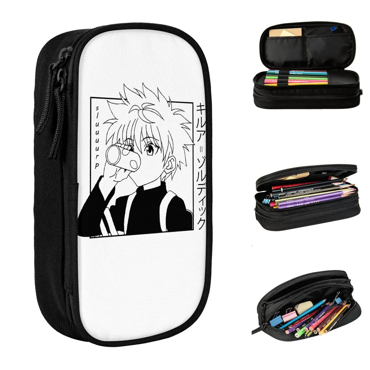 

Пеналы Kawaii Hunter X Hunter Killua Zoldyck, пеналы HXH с рисунком из искусственного аниме, вместительные школьные принадлежности, Подарочные пеналы