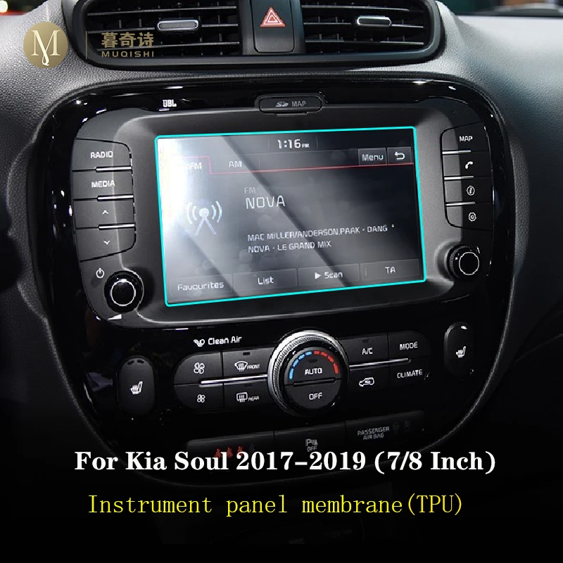 Защитная пленка из закаленного стекла для LCD экрана навигационной системы автомобиля Kia Soul 2017-2019 года выпуска, 7 дюймов.