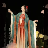 original hanfu tang made restoration figure women summer embroidered hemlock skirt suit