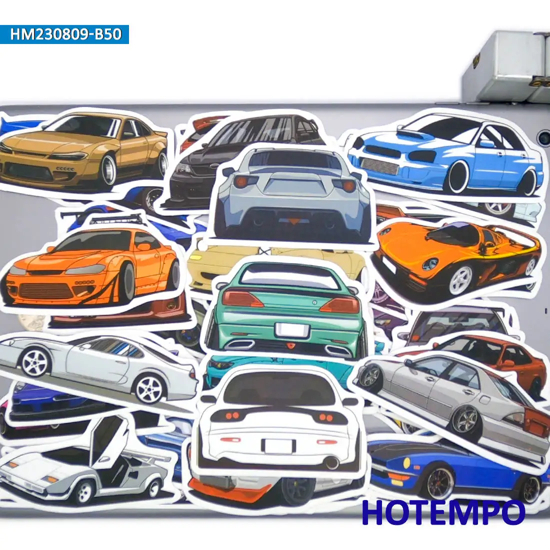 20/30/50 шт. Смешанные наклейки на спортивные автомобили Мультяшный стиль Забавные