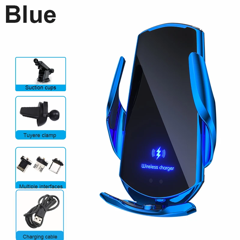 

Беспроводное зарядное устройство для автомобильного телефона с умным датчиком, 15 Вт, быстрая зарядка, автомобильный держатель для телефона с автоматическим зажимом для iPhone и всех Qi Enable Android