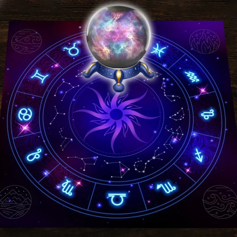 652D квадратный фланелевый коврик для алтаря Таро настольный игровой