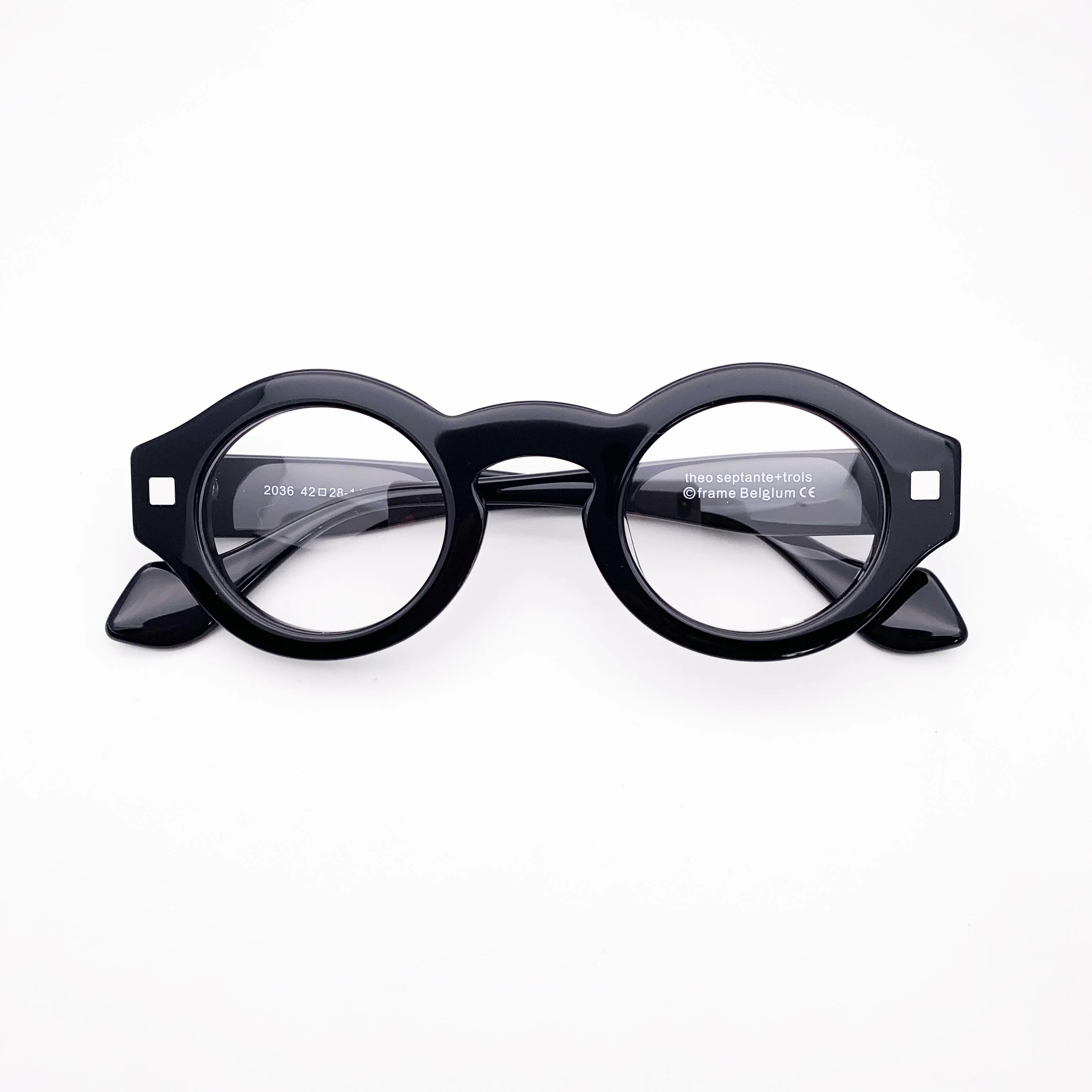 

Belight Optical Belgium Designer Theo Round Thick Acetate Glasses Eyewear Spectacle Frame Men Women Eyeglasses septante+trols