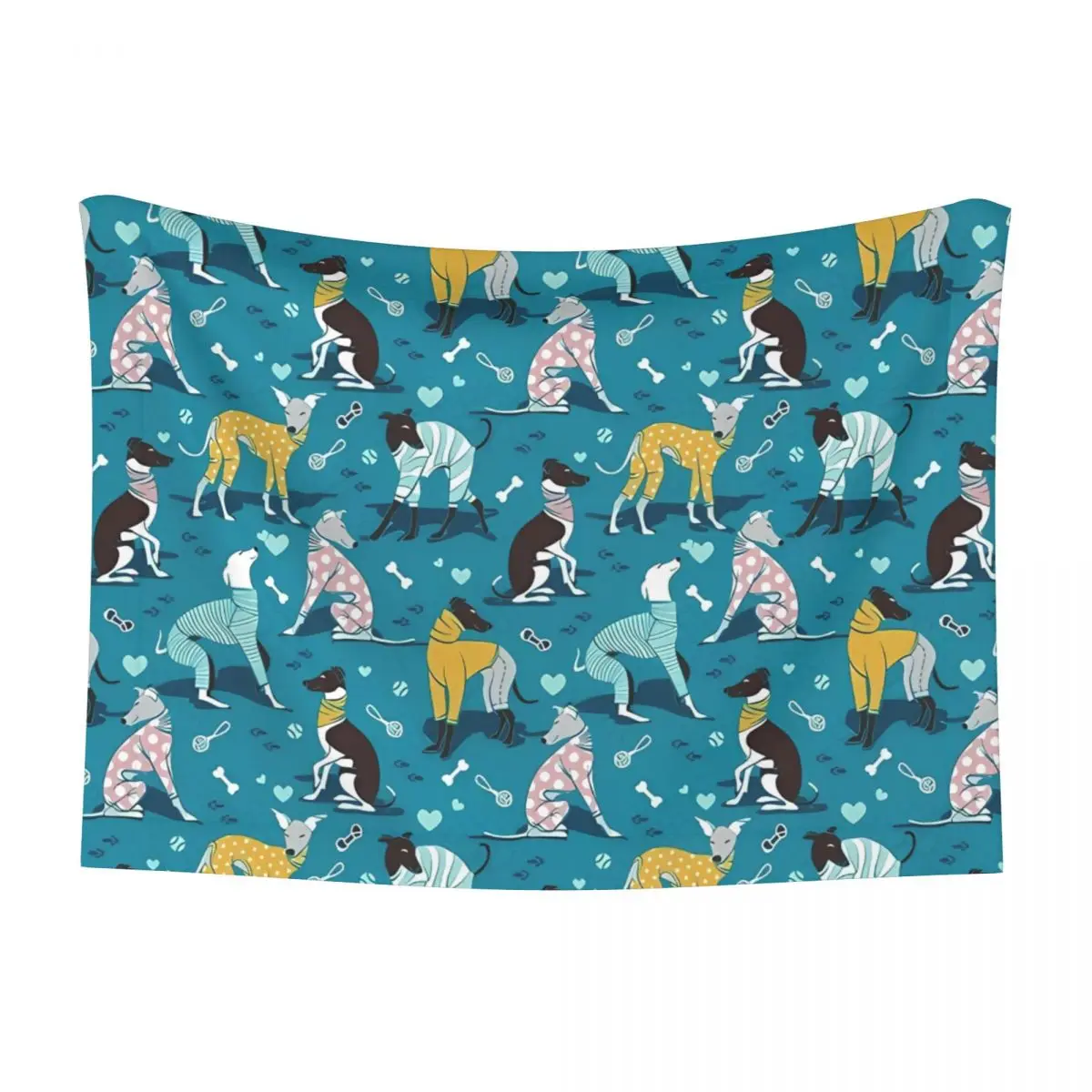 Greyhounds Dogwalk бирюзовый фон теплое одеяло для домашних животных мягкое пушистое