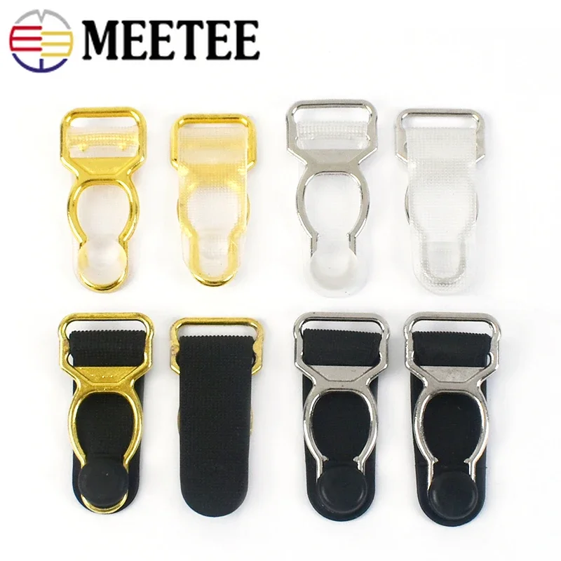 Фото 20/50Pcs 10-18mm Metal Adjust Buckle Underwear Leg Garter Belt Sock Clip Bcukles Connect Clasp Strap End Hook Sewing Accessories №2